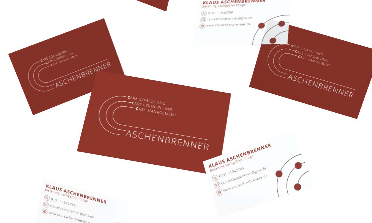 Logodesign und Visitenkartendesign für Aschenbrenner Klaus - Pflegeberatung