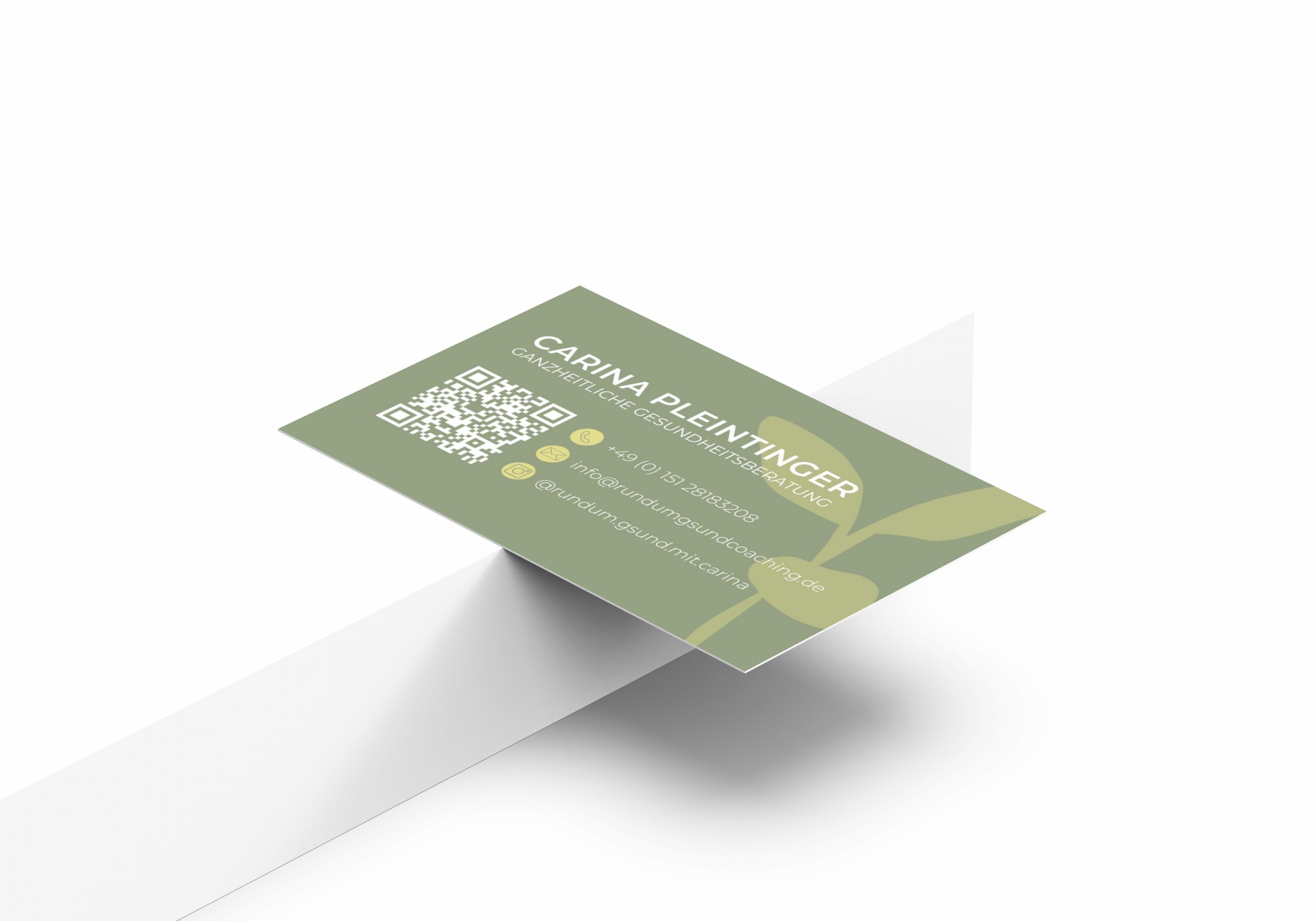 Visitenkarten Rundum g'sund Coaching - Carina Pleintinger