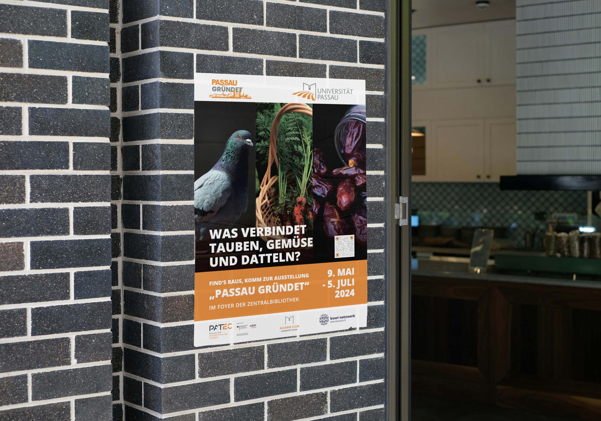 Fotoausstellung- PASSAU GRÜNDET – Start-up-Stars der Universität Passau - Plakatdesign