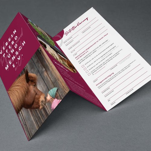 Flyergestaltung für Verein Pferd und Mensch e.V.